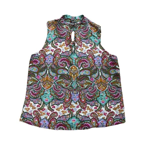 Liverpool Keyhole Paisley Sleeveless Top Size Small - Picture 5 of 12